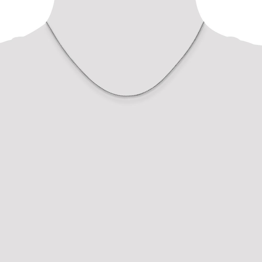 14K White Gold 16" Spiga Chain with Lobster Clasp - 1.05mm Width by Monteluci Fine Jewelry