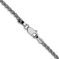 14K White Gold 16" Spiga Chain with Lobster Clasp - Polished Finish by Oro Pregiato