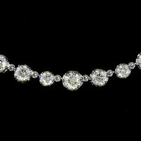 14K White Gold 16" Station Necklace with 10.79 Carats Lab-Grown Round Brilliant Diamonds in Prong and Bezel Settings - E-F VS1 Clarity - Covaloro Fine Jewelry