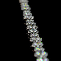 14K White Gold 16" Station Necklace with 10.79 Carats Lab-Grown Round Brilliant Diamonds in Prong and Bezel Settings - E-F VS1 Clarity - Covaloro Fine Jewelry