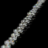 14K White Gold 16" Station Necklace with 10.79 Carats Lab-Grown Round Brilliant Diamonds in Prong and Bezel Settings - E-F VS1 Clarity - Covaloro Fine Jewelry