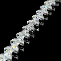14K White Gold 16" Station Tennis Necklace with Alternating Marquise and Pear Lab Diamonds - 11.65 Carat Total Weight, E-F VS1 - Covaloro Fine Jewelry