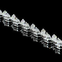 14K White Gold 16" Station Tennis Necklace with Alternating Marquise and Pear Lab Diamonds - 11.65 Carat Total Weight, E-F VS1 - Covaloro Fine Jewelry