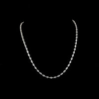 14K White Gold 16" Tennis Necklace with East-West Set Marquise Cut Lab Diamonds - 10.35 Carat Total Weight, E-F VS1 Clarity - Covaloro Fine Jewelry