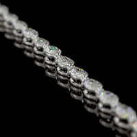 14K White Gold 16" Tennis Necklace with East-West Set Marquise Cut Lab Diamonds - 10.35 Carat Total Weight, E-F VS1 Clarity - Covaloro Fine Jewelry