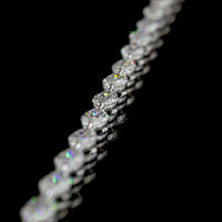 14K White Gold 16" Tennis Necklace with East-West Set Marquise Cut Lab Diamonds - 10.35 Carat Total Weight, E-F VS1 Clarity - Covaloro Fine Jewelry