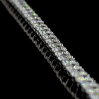 14K White Gold 17.12 Carat Tennis Necklace with 117 Round Brilliant Lab Diamonds - E-F VS1 Quality Prong Set - Covaloro Fine Jewelry