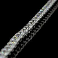 14K White Gold 17.12 Carat Tennis Necklace with 117 Round Brilliant Lab Diamonds - E-F VS1 Quality Prong Set - Covaloro Fine Jewelry