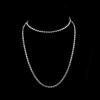 14K White Gold 17.47" Tennis Necklace with Prong-Set Rose Cut Lab Diamonds - 17.47 Carat Total Diamond Weight - Covaloro Fine Jewelry