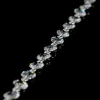 14K White Gold 17.47" Tennis Necklace with Prong-Set Rose Cut Lab Diamonds - 17.47 Carat Total Diamond Weight - Covaloro Fine Jewelry