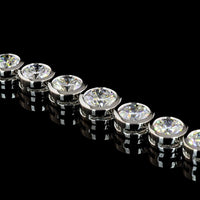 14K White Gold 17.5" Graduated Riviera Necklace with Bezel Set Round Brilliant Lab Diamonds - 24.36 Total Carat Weight E-F VS2 - Covaloro Fine Jewelry
