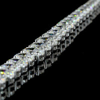 14K White Gold 17.5" Riviera Necklace with Mixed Shape Lab Diamonds Including Oval Cuts - 14.38 Carat Total Weight, E-F Color - Covaloro Fine Jewelry