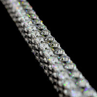 14K White Gold 17.5" Tennis Necklace with 71 Brilliant Round Lab-Grown Diamonds - 49.73 Carat Total Diamond Weight - Covaloro Fine Jewelry