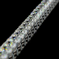 14K White Gold 17.5" Tennis Necklace with 71 Brilliant Round Lab-Grown Diamonds - 49.73 Carat Total Diamond Weight - Covaloro Fine Jewelry