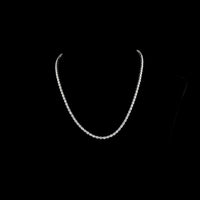 14K White Gold 17.5" Tennis Necklace with East-West Oval Cut Lab Diamonds - 11.60 Carat Total Diamond Weight - Covaloro Fine Jewelry