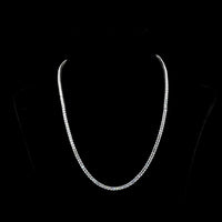 14K White Gold 17.5" Tennis Necklace with Prong Set Antique Cushion Cut Lab Diamonds - 33.62 Carat Total Weight - Covaloro Fine Jewelry