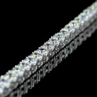 14K White Gold 17-Inch Tennis Necklace with 146 Round Brilliant Cut Lab Diamonds - 11.63 Carats Total Diamond Weight - Covaloro Fine Jewelry