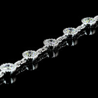 14K White Gold 17" Station Necklace with Bezel-Set Round Lab Diamonds - 84 Stones (6.17 Carats Total Diamond Weight, E-F Color, VS Clarity) - Covaloro Fine Jewelry