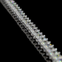 14K White Gold 17" Tennis Necklace with 122 Lab-Grown Round Brilliant Cut Diamonds - 18.87 Carat Total Weight, E-F Color, VS1 Clarity - Covaloro Fine Jewelry