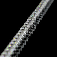 14K White Gold 17" Tennis Necklace with 122 Lab-Grown Round Brilliant Cut Diamonds - 18.87 Carat Total Weight, E-F Color, VS1 Clarity - Covaloro Fine Jewelry