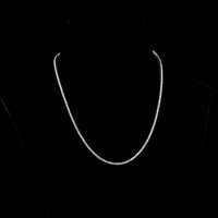 14K White Gold 17" Tennis Necklace with 123 Prong Set Round Lab Diamonds - 13.81 Total Carat Weight E-F VS - Covaloro Fine Jewelry