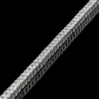 14K White Gold 17" Tennis Necklace with 123 Prong Set Round Lab Diamonds - 13.81 Total Carat Weight E-F VS - Covaloro Fine Jewelry