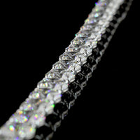 14K White Gold 17" Tennis Necklace with 63.8 Carats of Lab Grown Round and Marquise Cut Diamonds - E-F VS2 Clarity, Prong Set - Covaloro Fine Jewelry