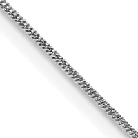 14K White Gold 18" 0.6mm Round Snake Chain with Lobster Clasp - Rhodium Plated by Oro Pregiato