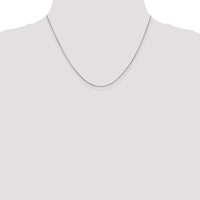 14K White Gold 18" 0.6mm Round Snake Chain with Lobster Clasp - Rhodium Plated by Oro Pregiato