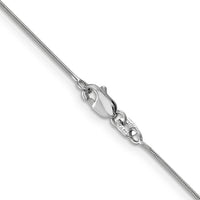14K White Gold 18" 0.8mm Polished Snake Chain with Lobster Clasp by Oro Pregiato