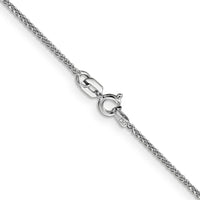 14K White Gold 18" 1.05mm Diamond-Cut Spiga Chain Necklace with Spring Ring Clasp by Oro Pregiato