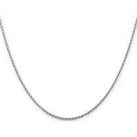 14K White Gold 18" 1.25mm Round Parisian Wheat Chain with Lobster Clasp by Oro Pregiato