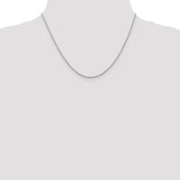 14K White Gold 18" 1.25mm Round Parisian Wheat Chain with Lobster Clasp by Oro Pregiato