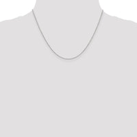 14K White Gold 18" 1.2mm Diamond-Cut Beaded Pendant Chain with Lobster Clasp by Oro Pregiato