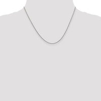 14K White Gold 18" 1.4mm Cable Link Necklace with Lobster Clasp by Oro Pregiato