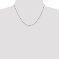 14K White Gold 18" 1.4mm Round Open Wide Link Cable Chain with Lobster Clasp by Oro Pregiato