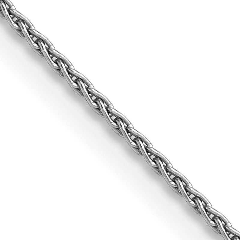 14K White Gold 18" 1.5mm Parisian Wheat Chain Necklace with Lobster Clasp by Oro Pregiato