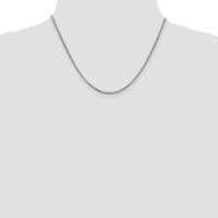 14K White Gold 18" 1.75mm Semi-Solid Round Box Chain with Lobster Clasp by Oro Pregiato