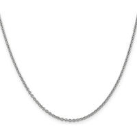 14K White Gold 18" 1.8mm Forzantine Cable Chain with Lobster Clasp by Oro Pregiato