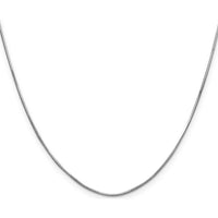 14K White Gold 18" 1mm Octagonal Snake Chain with Lobster Clasp by Oro Pregiato