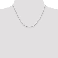 14K White Gold 18" 1mm Octagonal Snake Chain with Lobster Clasp by Oro Pregiato