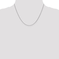 14K White Gold 18" 1mm Round Open Link Cable Chain with Lobster Clasp by Official Gold Marks