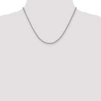 14K White Gold 18" 2.25mm Parisian Wheat Chain with Lobster Clasp by Oro Pregiato
