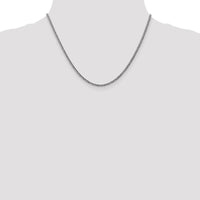 14K White Gold 18" 2.5mm Semi-Solid Curb Chain Necklace with Lobster Clasp by Oro Pregiato