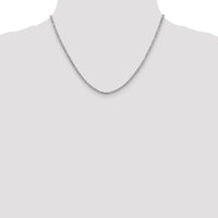 14K White Gold 18" 2mm Byzantine Chain with Lobster Clasp - Rhodium Plated by Oro Pregiato