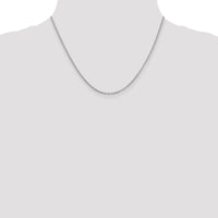 14K White Gold 18" 2mm Round Open Link Cable Chain with Lobster Clasp by Oro Pregiato