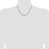 14K White Gold 18" 3.6mm Semi-Solid Round Box Chain with Lobster Clasp by IBGoodman