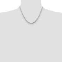 14K White Gold 18" 4.25mm Diamond-Cut Rope Chain Necklace with Lobster Clasp