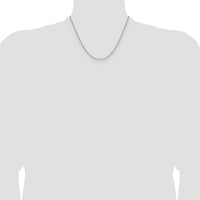 14K White Gold 18" Beveled Paperclip Chain Necklace - Polished Finish with Lobster Clasp by Oro Pregiato