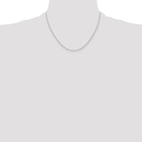 14K White Gold 18" Cable Rope Necklace with Spring Ring Clasp